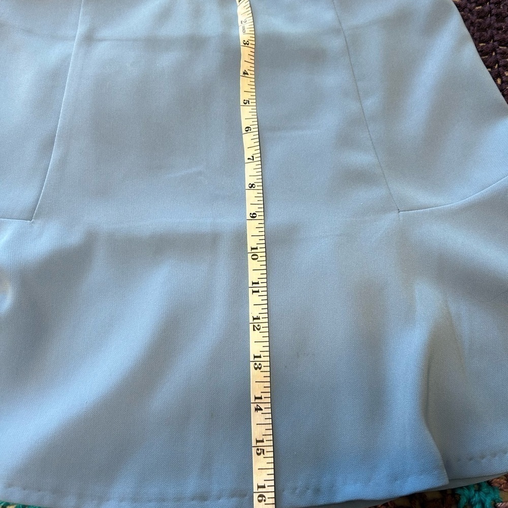 Sfera Blue Skirt with bottom flare and side zipper, Size European Medium - Picture 8 of 8